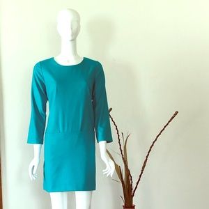 J Crew Women Teal Dress-Size US8